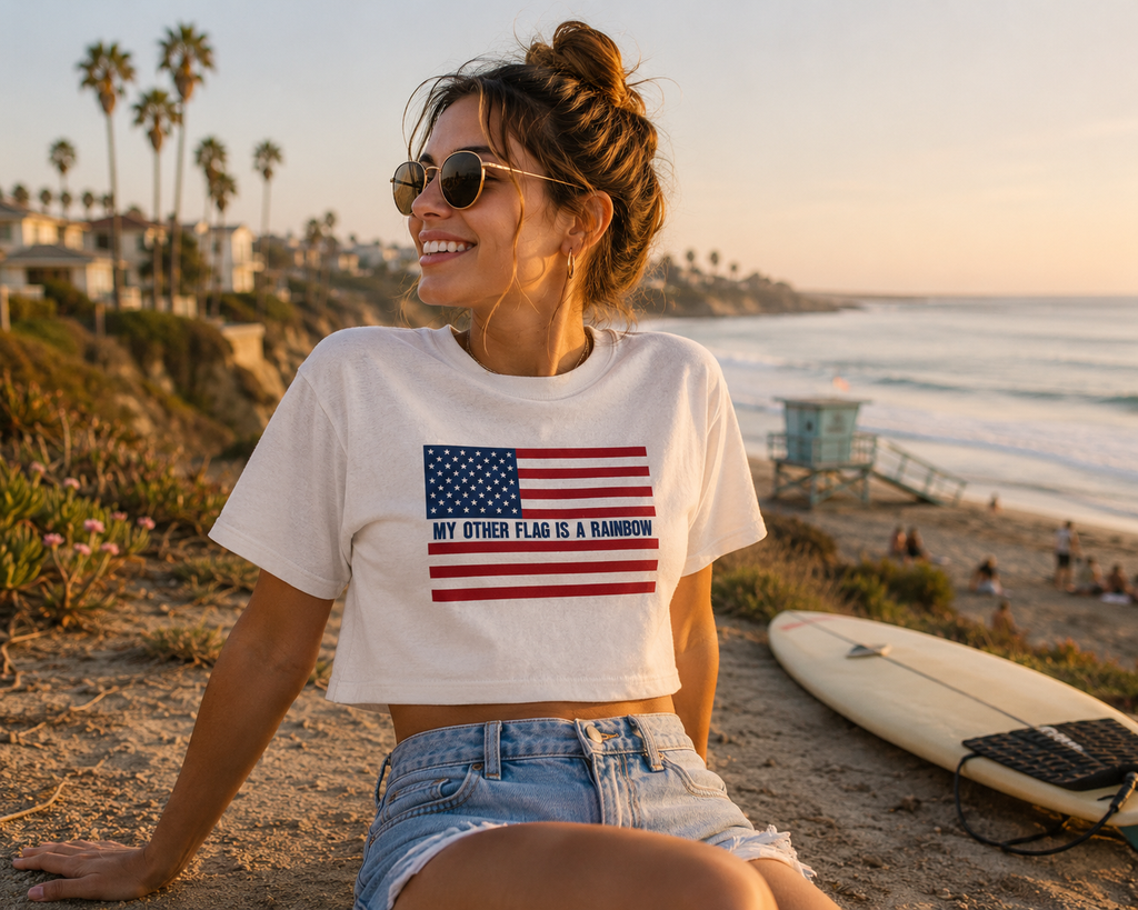 Flag Cropped Tee